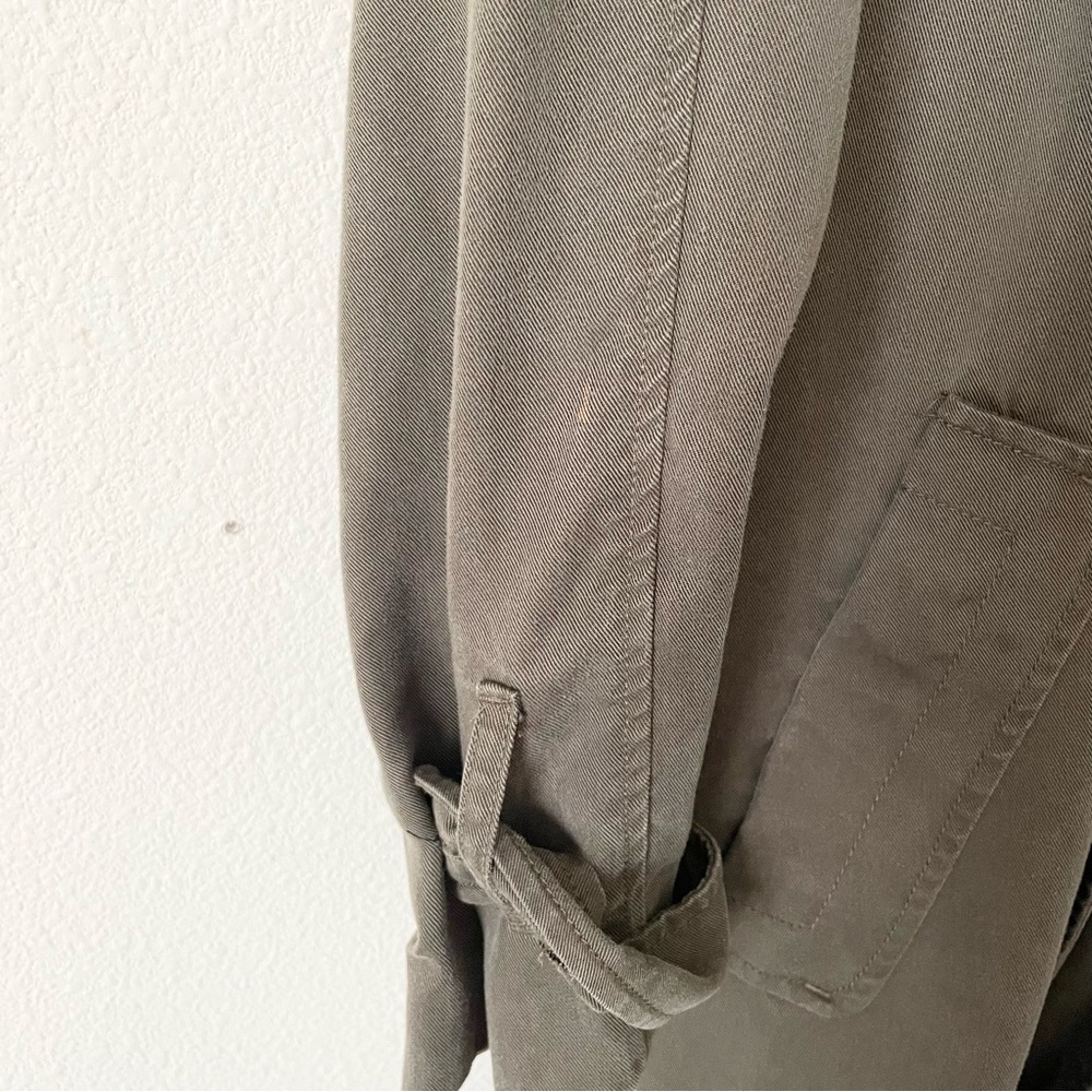 Aritzia Babaton SMALL Lawson open trench coat in green - Picture 3 of 8